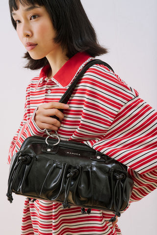 Adela Ruched Pocket Bag Black