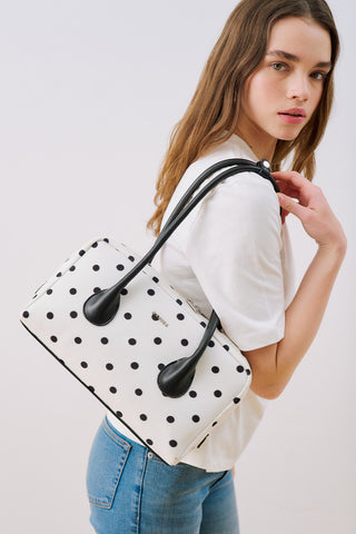 Polka Dot Canvas Baguette Bag Polka Dot