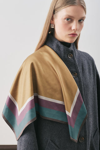 Patterned Mid-Size Satin Scarf Gemma