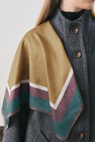 Patterned Mid-Size Satin Scarf Gemma
