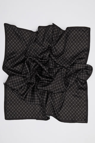 Patterned Mid-Size Satin Scarf Fria