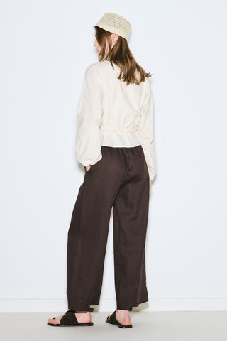 Tie Detail Cropped Blouse Vanilla