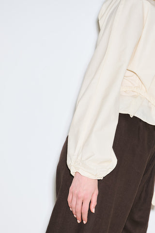 Tie Detail Cropped Blouse Vanilla
