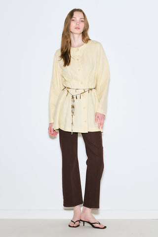 Linen Darted Tunic Yellow