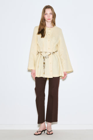 Linen Darted Tunic Yellow