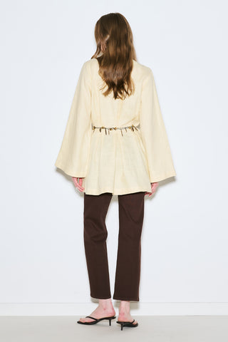 Linen Darted Tunic Yellow
