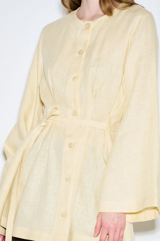 Linen Darted Tunic Yellow
