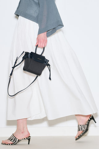 Canvas Flap Mini Bag Navy Blue