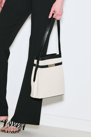 Milo Canvas Baguette Bag Beige