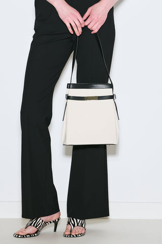 Milo Canvas Baguette Bag Beige