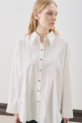 Panelled Design Shirt Ecru