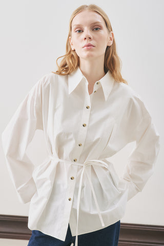 Panelled Design Shirt Ecru