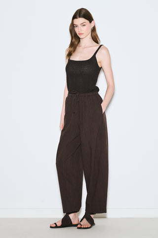 Rustic Relaxed Trousers Dark Brown