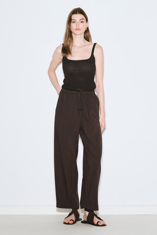 Rustic Relaxed Trousers Dark Brown