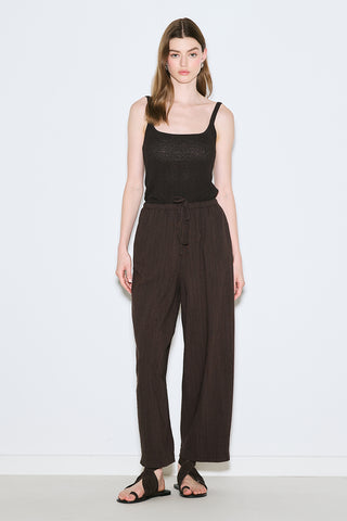 Rustic Relaxed Trousers Dark Brown