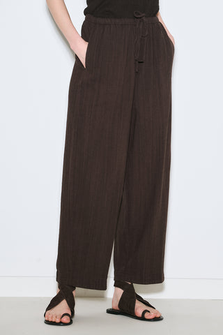 Rustic Relaxed Trousers Dark Brown