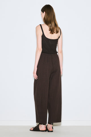 Rustic Relaxed Trousers Dark Brown