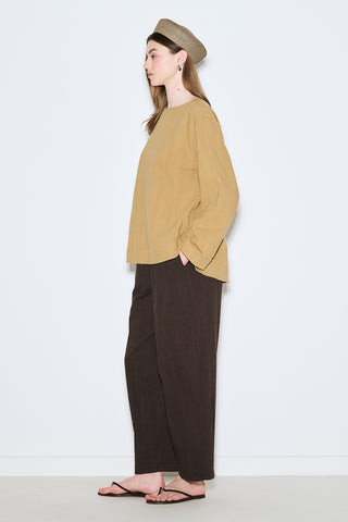 Rustic Blouse With Side Slits Saffron