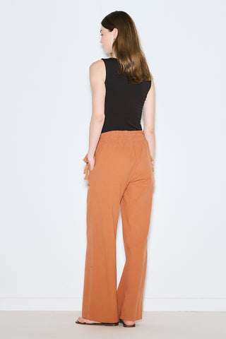Textured Tie Trousers Cinnamon