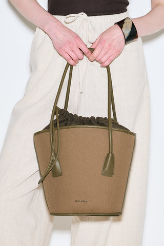Canvas Bucket Bag Brown