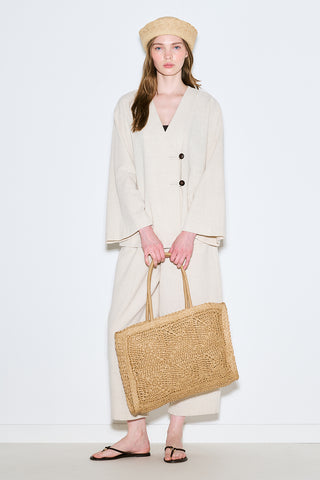 Rustic Buttoned Kimono Natural