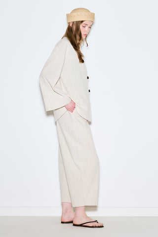 Rustic Buttoned Kimono Natural