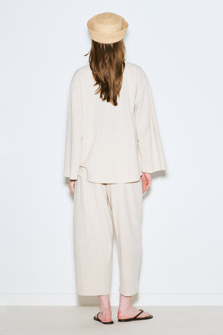 Rustic Buttoned Kimono Natural