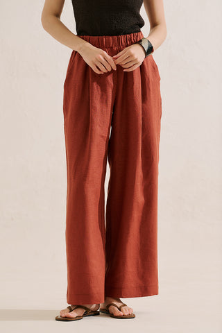 Wide-Leg Linen Trousers Tile