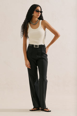 Classic Wide Leg Trousers Black