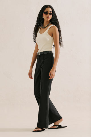 Classic Wide Leg Trousers Black