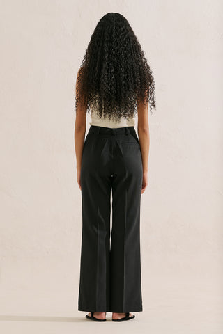 Classic Wide Leg Trousers Black