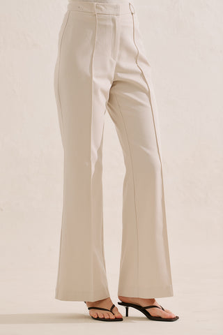 Classic Wide Leg Trousers Beige