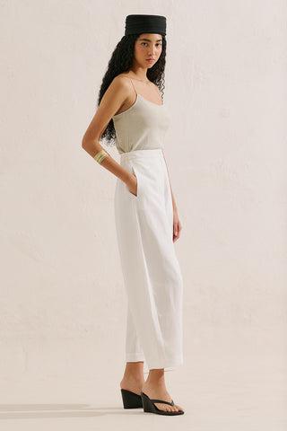 Premium Barrel Leg Trousers Ecru