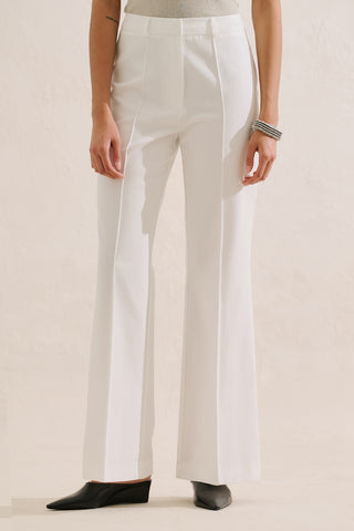 Classic Wide Leg Trousers Ecru