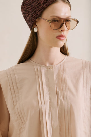 Flowing Tunic With Ruffle Detail Pink