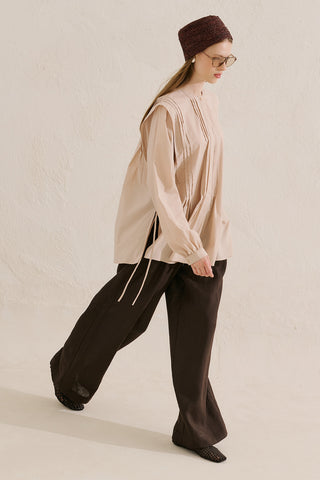 Flowing Tunic With Ruffle Detail Pink
