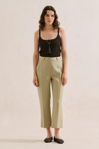 Classic Linen Trousers Stone