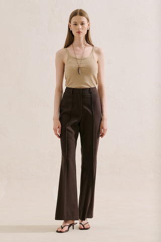 Classic Wide Leg Trousers Brown