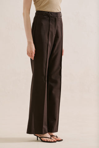 Classic Wide Leg Trousers Brown