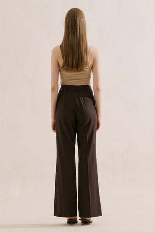 Classic Wide Leg Trousers Brown