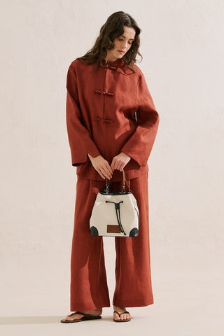 Linen Tie Detail Jacket Tile