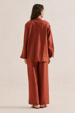 Linen Tie Detail Jacket Tile