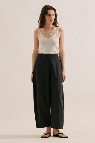 Premium Barrel Leg Trousers Black