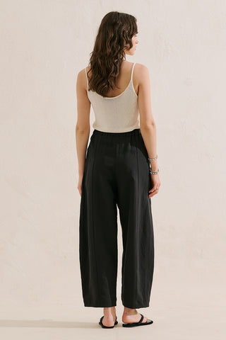 Premium Barrel Leg Trousers Black