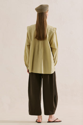 Flowing Tunic With Ruffle Detail Sand
