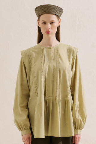 Flowing Tunic With Ruffle Detail Sand