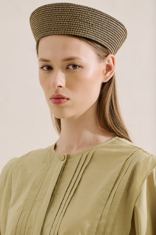 Flowing Tunic With Ruffle Detail Sand