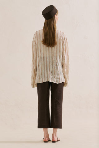 Linen Blend Knot Detail Blouse Tile