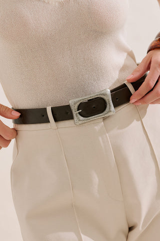 Vintage Buckle Belt Brown