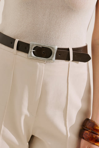 Vintage Buckle Belt Brown